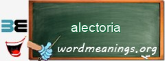 WordMeaning blackboard for alectoria